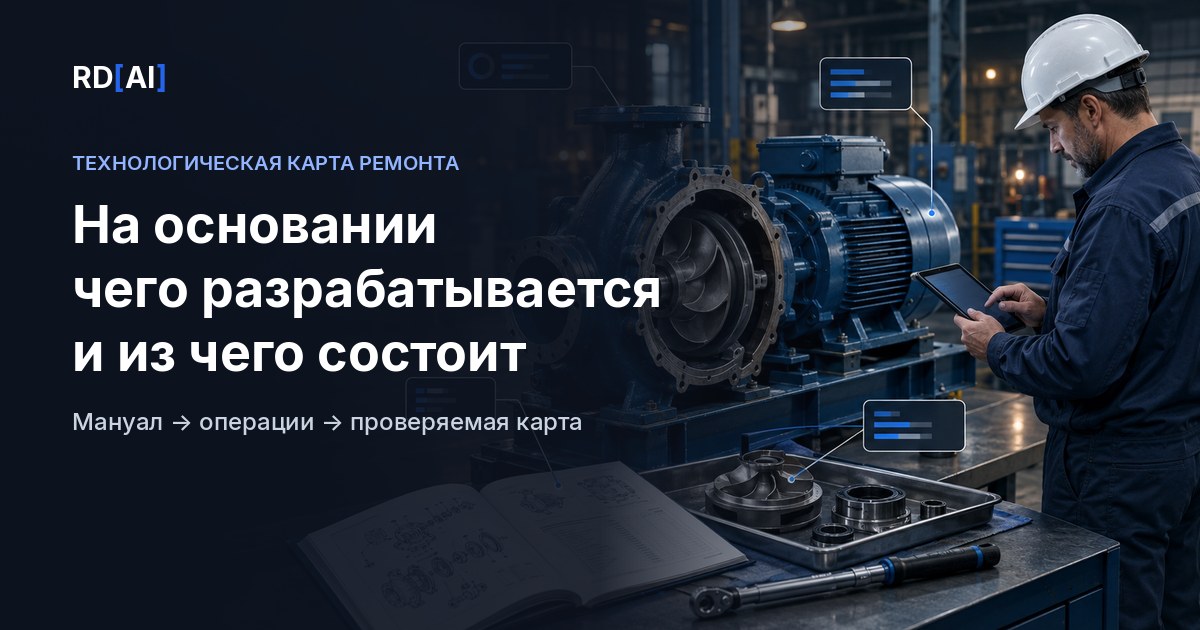 Технологическая карта ремонта оборудования: от руководства по ремонту к проверяемой карте